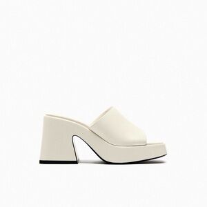 Zara Elegant Cream Wedge Mules